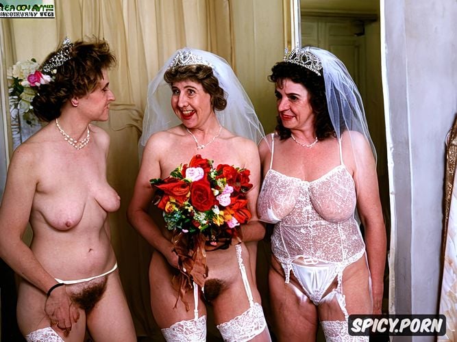 lesbians, happy grandmom and teen bride, very hairy jewish nationality saggy droopy tits strong stretched marks