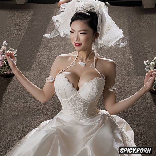 feminine, highly detailed face, wedding ring, sexy chinese wife