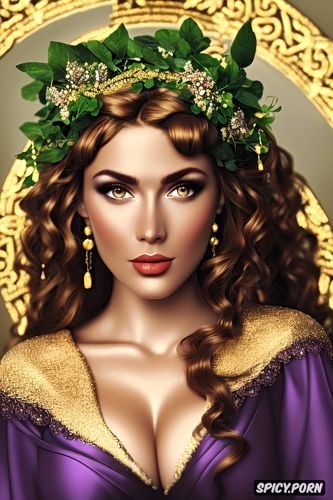 megara, olive skin, brown eyes, ultra detailed, beautiful face portrait