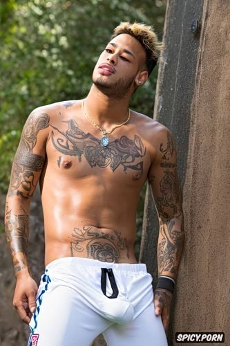 tattoo, soft penis, muscle, brown eyes, neymar jr, nudes, naked