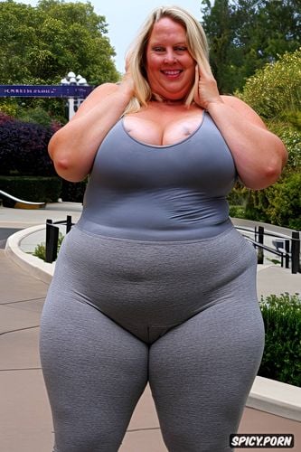 barefoot, thick legs, standing bbw old milf with fat labias camel toe