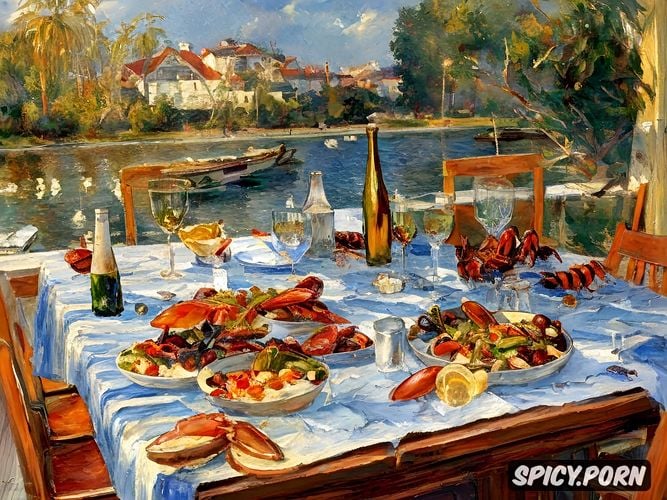 konstantin razumov, pineapple, yacht, crayfish, cups with beer