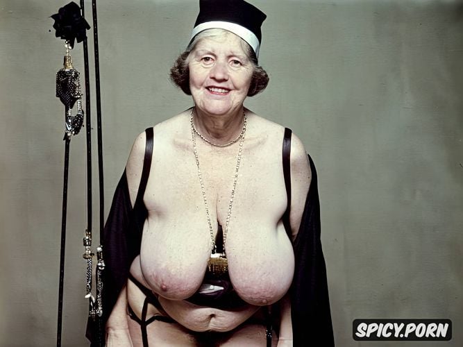 nun, gigantic breast1 4, medieval, looking at viewer, saggy tits1 4