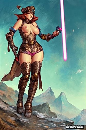 light saber, old videogame graphics, wide hips, bit graphics