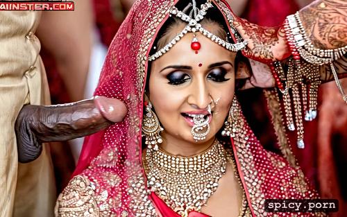 get covered by cum all over her bridal dress showing medium boobs ultrarealistic