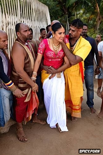 incredibly realistic, legs, an exploited stunning young gujarati villager bhabhi is overwhelmed by a group of panchayat men who are violently grabbing her and forcefully grasping onto her body to reveal her vagina