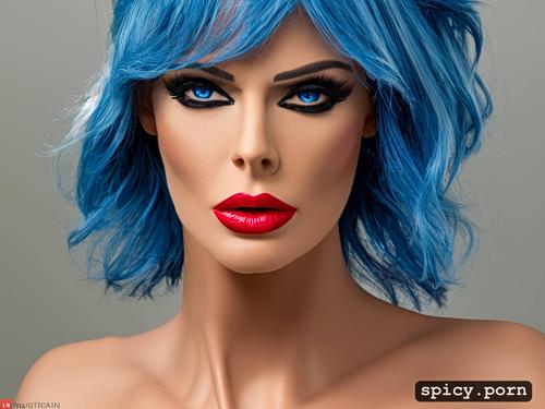 extreme white, black hair, ultra detailed, masterpiece, 8k, blue eyes