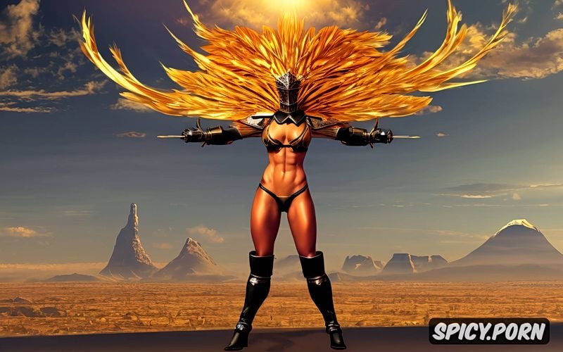 orange hair, fantasy armor, photo of a sexy woman, standing