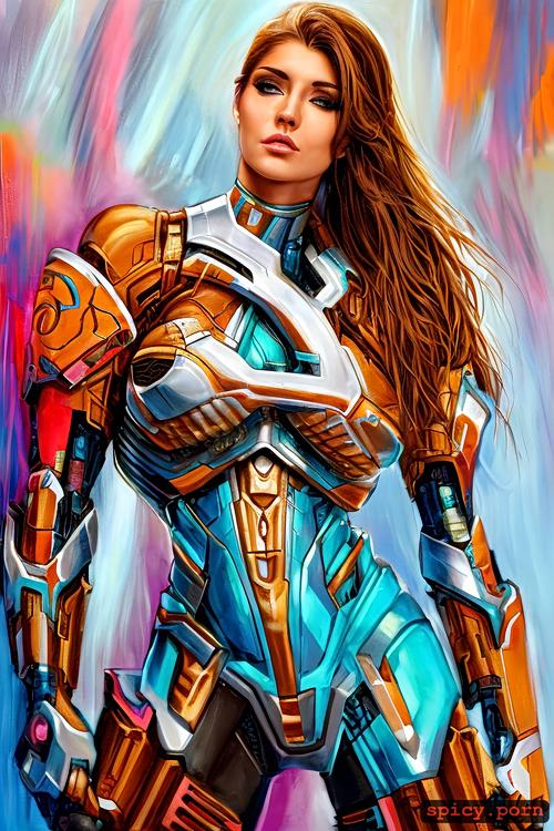 pastel colors, perfect hot cyborg, masterpiece, fake boobs, realistic