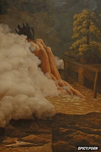 smoke, textured impasto oil paint, old dusty painting, paolo uccello oil painting