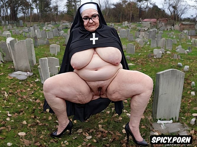 fat pussy, nun dressed, pussy gape, big large ssbbw belly, spreading legs