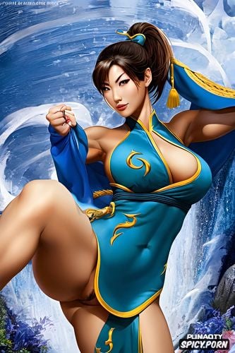 beefy thighs, blue chinese dress, natural tits, cover art mick mcginty