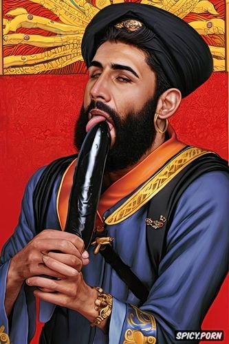 gay islamic religious leader muhammad sucking a big dildo