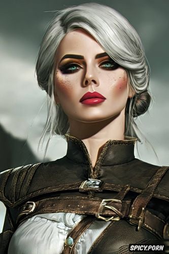 k shot on canon dslr, ultra detailed, ultra realistic, ciri the witcher beautiful face tight outfit masterpiece