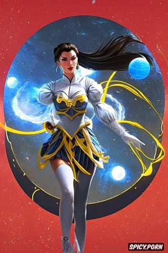 sailormoon woman, sailor school uniform, chun li, future sci fi