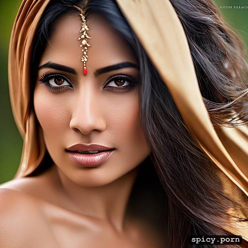 fully naked, hina, deep brown eyes, beautiful and sexy indian woman