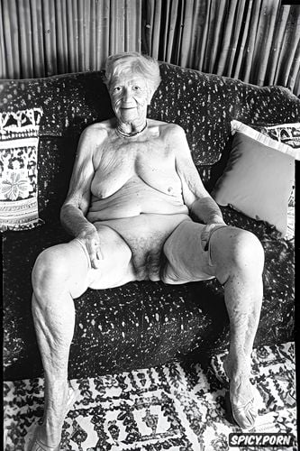 ninety, west virginia granny, naked on couch legs spread