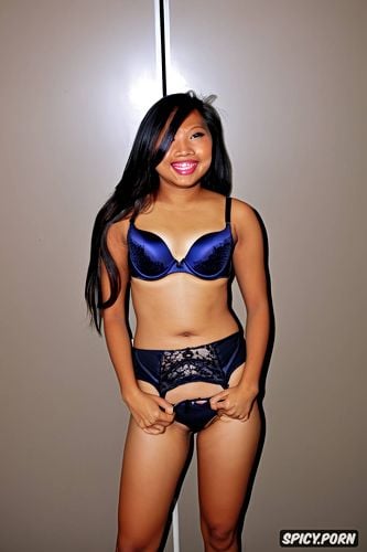 pinay, dripping wet pussy, change room, tan bra, cute face, fitting room