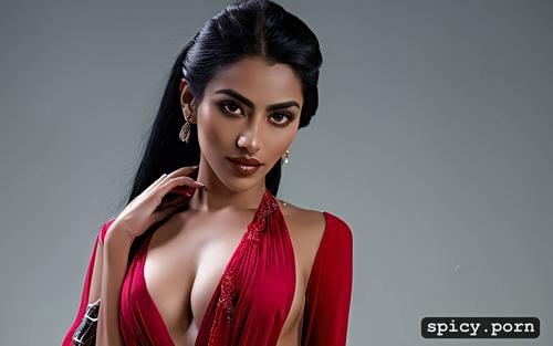 indian woman, realistic, breasts exposed, full body, big tits