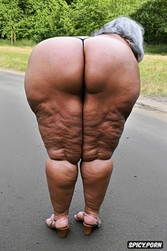 intricate, granny, big square shaped butt, perfect anatomy, shiny skin