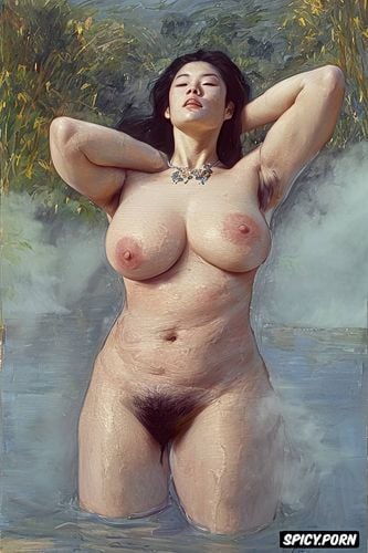 eyes closed, realism painting, paul peter rubens, courbet, fatty skin folds