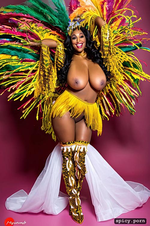 45 yo, wide hips, full body view, intricate costume, huge natural boobs