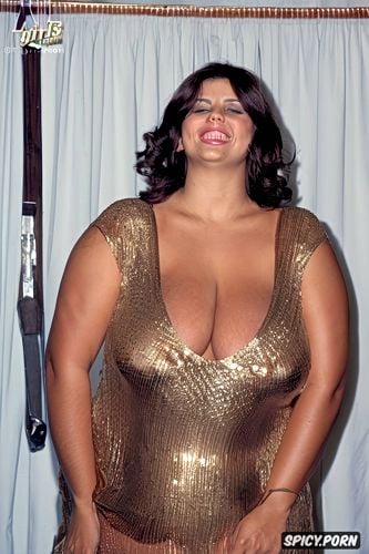 color photo, gigantic hanging breasts, humongous natural boobs