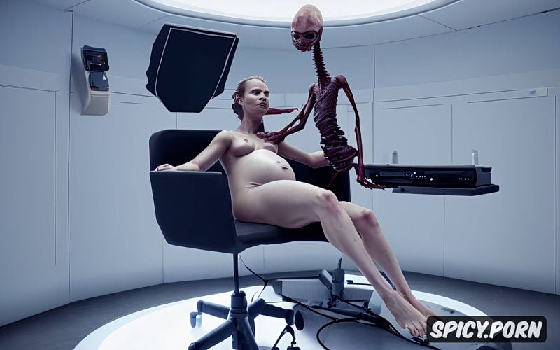 alien facehugger fucks the pregnant cunt, gynecologist chair