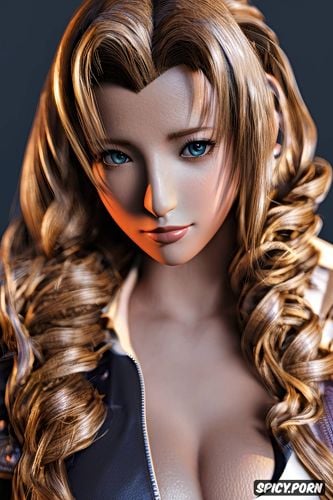 aerith gainsborough final fantasy vii remake tight outfit beautiful face young masterpiece