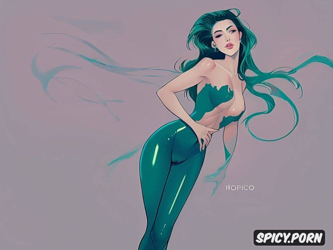 hsiao ron cheng style, busty, 1woman, full body view, vibrant