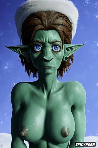 open pussy, tiny chest, no tits, tiny nipples, race orc, lifelike