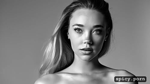 natural face, ultra realistic face, big boobs, model, sydney sweeney