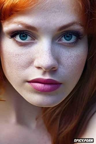 symmetric face, photorealistic, redhead, shemale, irish teen