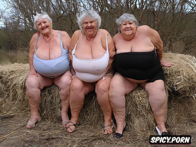 grannies sluts, crazy smiles, two grannies lesbians, tongues out