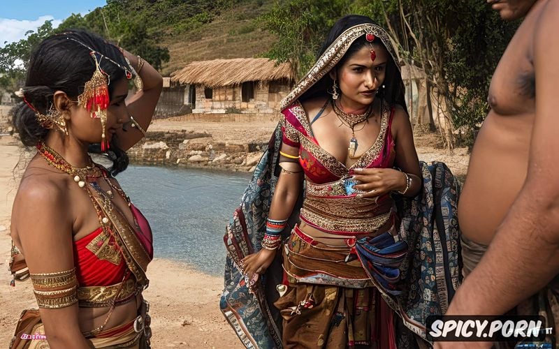 sony fr7, a real lifelike 30 yo surrounded gujarati villager female revealing her vagina and tits to a group of panchayat men