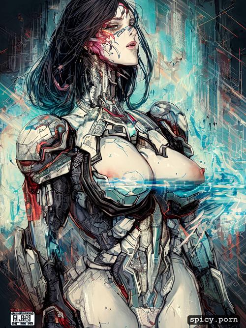 conrad roset, mech, strong warrior robot, carne griffiths, highly detailed