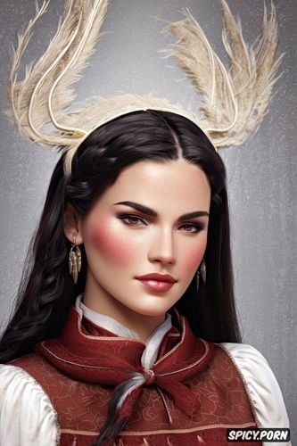 no make up, bethany hawke dragon age beautiful face rosy skin long soft warm wavy black hair