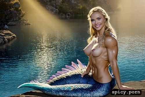in the water, high definition painting, teen gorgeous female bodybuilder1 7