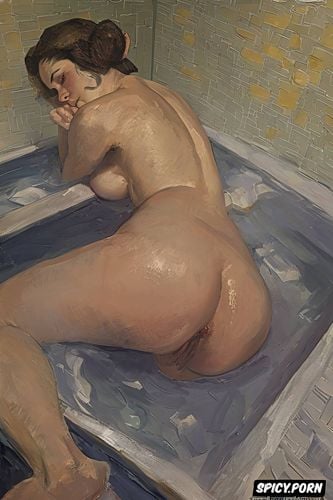 fat thighs, hairy vagina, egon schiele, post impressionist fauves erotic art