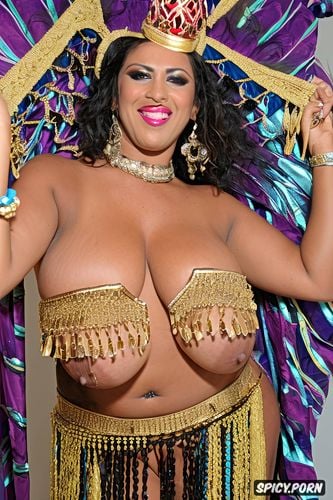 smiling, gorgeous busty voluptuous belly dancer, traditional two piece belly dance costume