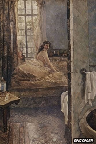 taking a bath, édouard vuillard oil painting, fauvism oil painting