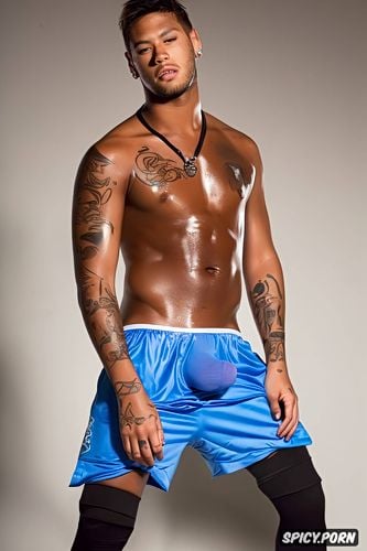 neymar jr super realitic, naked, tattoo, soft penis, big penis