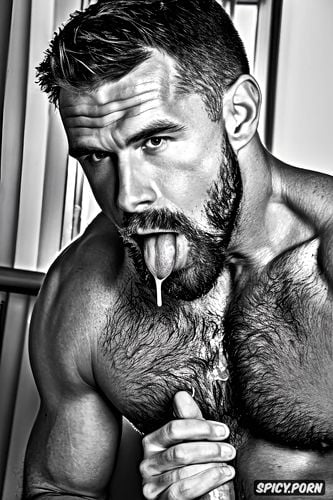 wet mouth dripping cum, male good looking handsome model face