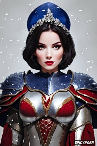 masterpiece, 8k shot on canon dslr, warrior snow white disney s snow white beautiful face wearing armor