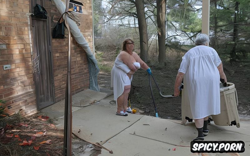 hupskirt, ssbbw granny naked, indoor, broom rag, obese, vacuum cleaner
