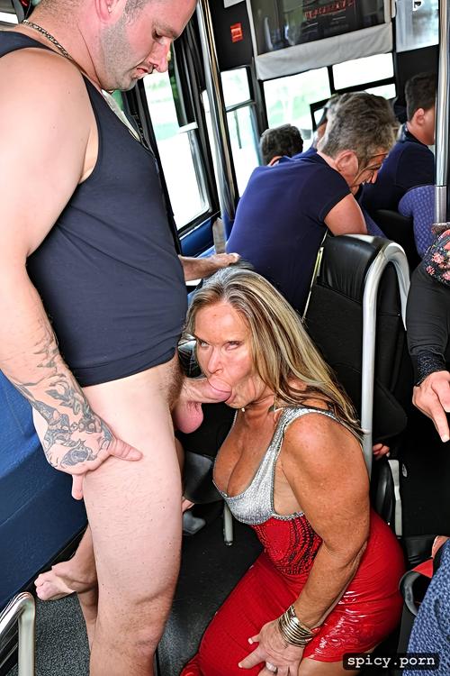 caught alone on the bus, outraged 60 year old female passenger