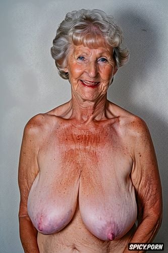 good anatomy, topless, gigantic breasts, hyper detailed, german granny