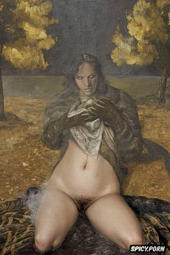 tapestry, knight, fat thighs, fog, tiled bathing, taking a piss