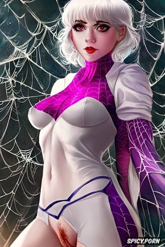 freckles, spider gwen costume, clit pussy, premature teen1 4