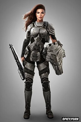 masterpiece, female brotherhood of steel paladin fallout beautiful face full body shot